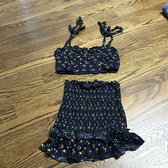 Summer set. Top S, skirt XS. AQUA. Like new - Picture 1 of 6